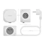 Aisens Regleta de Sobremesa Multifunción ASPS-2A2C04-W con 3 Tomas y 4 USB, Blanco